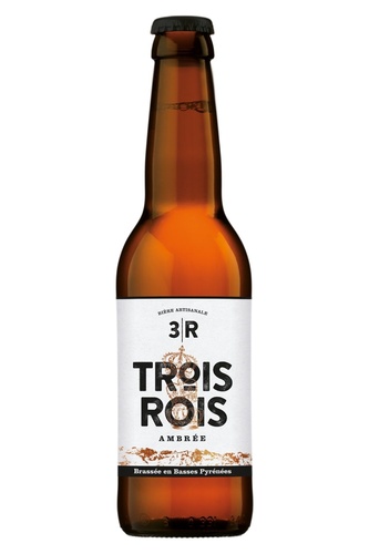 BIERE FRANCE BASSES PYRENEES 3 ROIS AMBREE 0.33 5% BIO