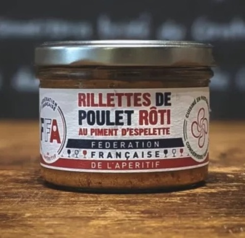 FEDERATION FRANCAISE DE L'APERITIF RILLETTES POULET ROTI PIMENT ESP. 160G