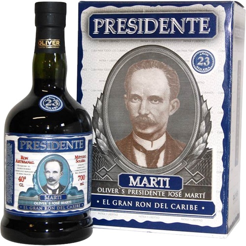 RHUM REPUBLIQUE DOMINICAINE PRESIDENTE MARTI 15 40% 70CL